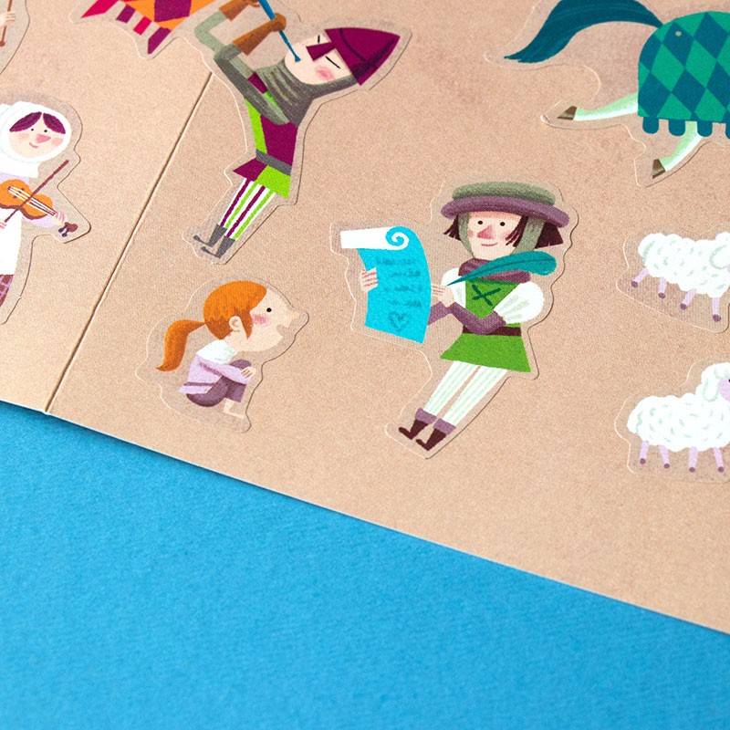 <p>100 medieval stickers</p>